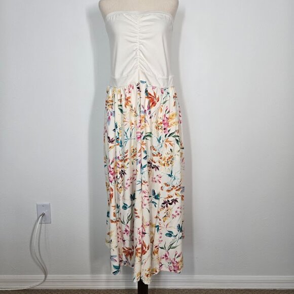 TORRID Midi Jersey Challis Sweetheart Tube Dress Sz 2 - Picture 3 of 10